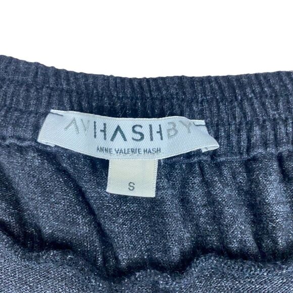 ANNE VALERIE Hash Women's Marled Grey Hi Rise Stretch Pant Trousers Front Tie SM - Picture 8 of 9